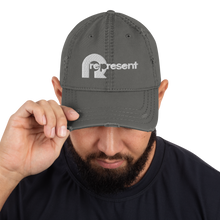 Load image into Gallery viewer, Represent Distressed Dad Hat