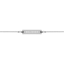 Load image into Gallery viewer, Believer Silver Bar Chain Bracelet - JSWAG Faith Apparel