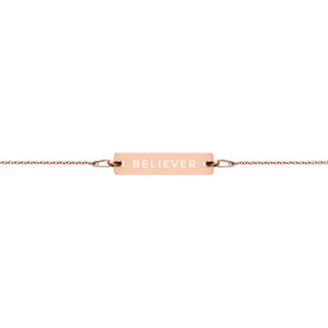 Believer Silver Bar Chain Bracelet - JSWAG Faith Apparel